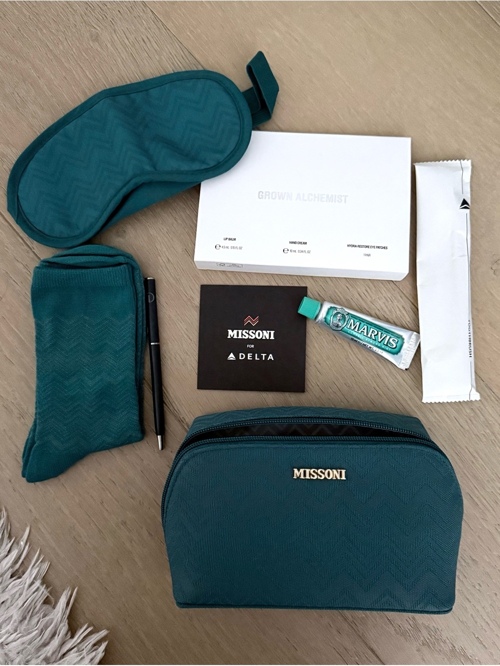 Missoni Teal Travel Toiletry Kit
